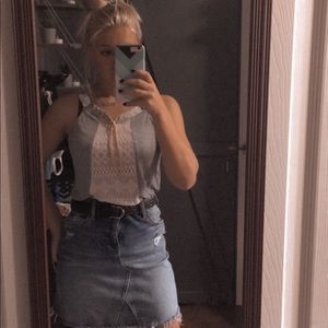 Cute pink and gray tank top